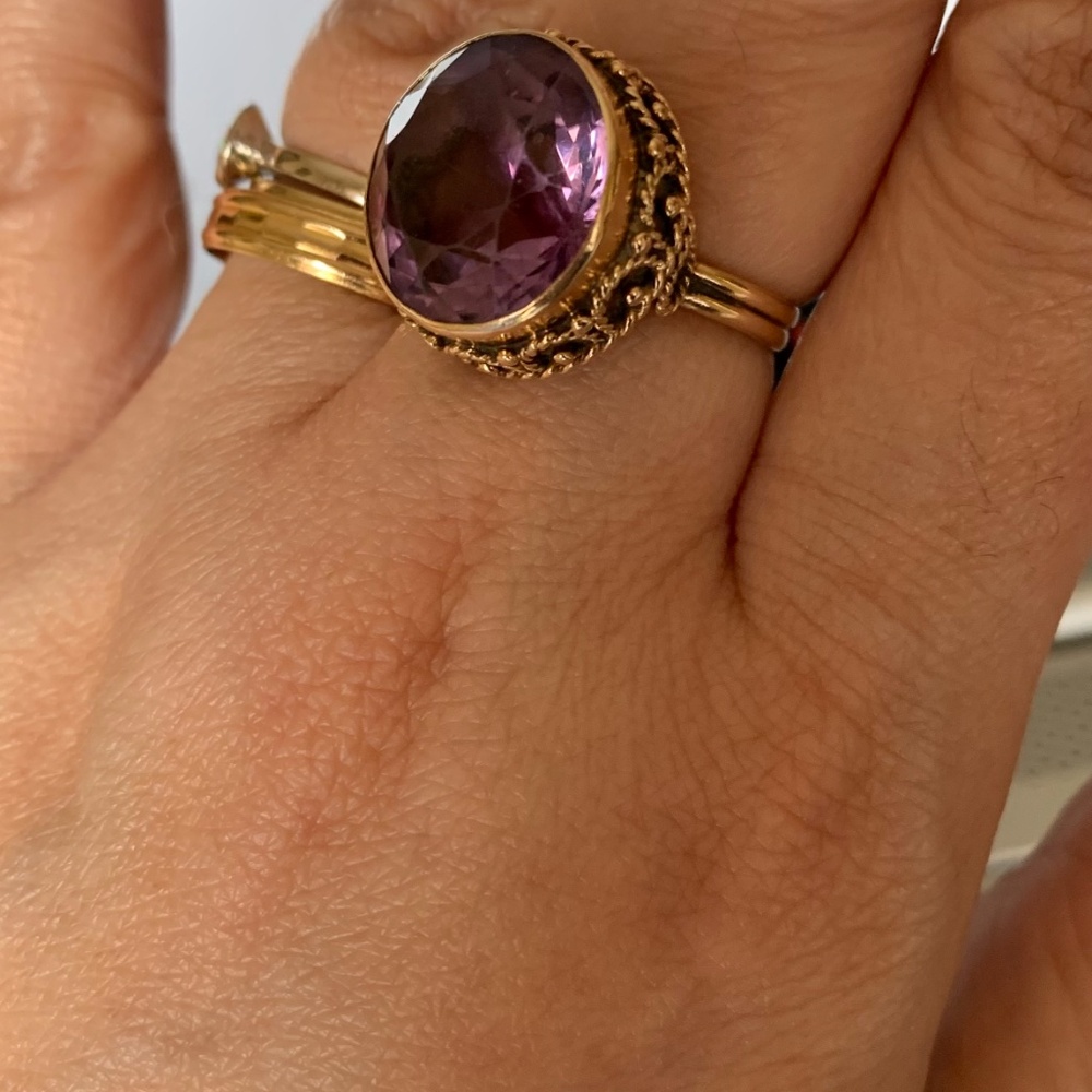 SOLD! Antique Amethyst Ring - Size 6